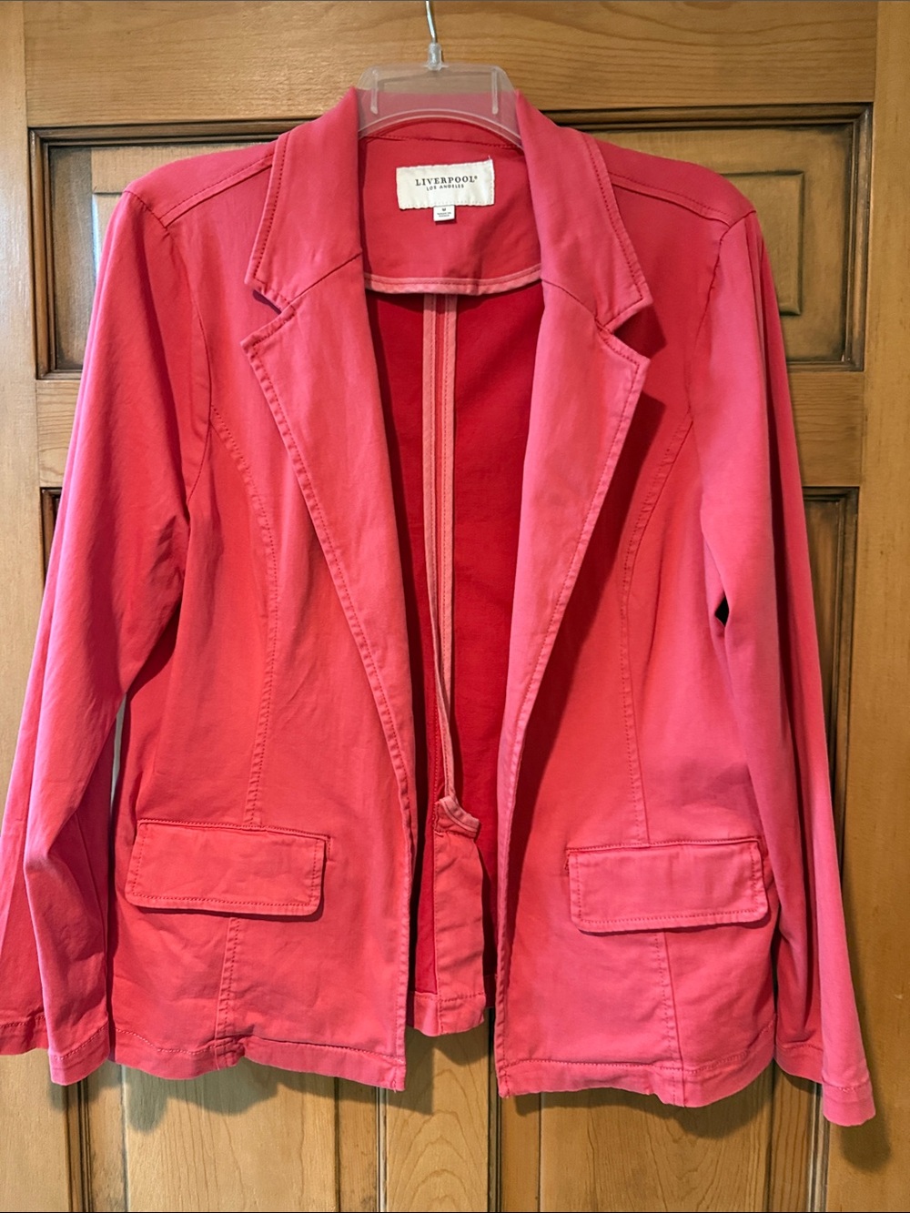 Liverpool Coral Pink Notch Collar Blazer Jacket